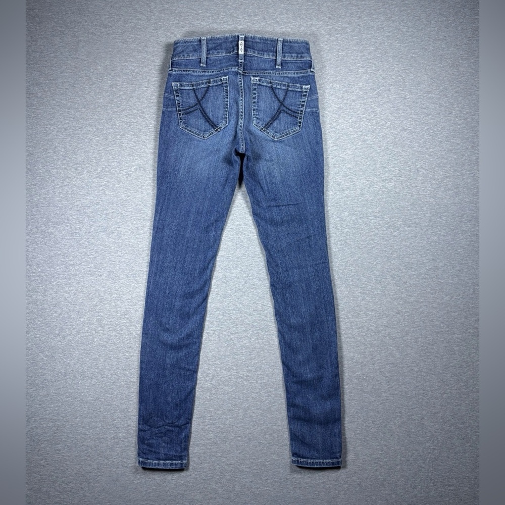 Ariat Real Skinny Jeans Women's 26L Blue Mid Rise Med Wash Stretchy Denim - Picture 2 of 7